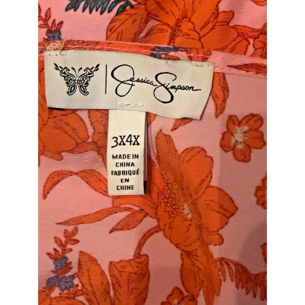 Jessica Simpson Plus Size Floral Kimono & Palazzo Pants Set Mixed Sizes